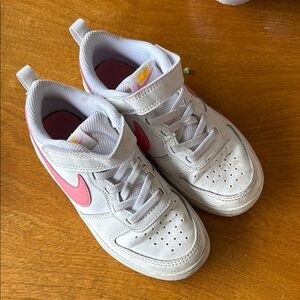 Nike Kids' White and Pink Sneakers